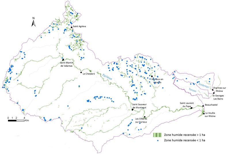 Carte de localisation des zones humides